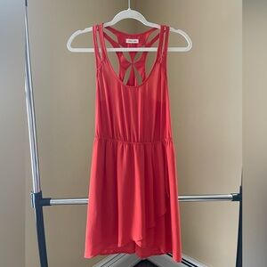 Orange dress with cutout back